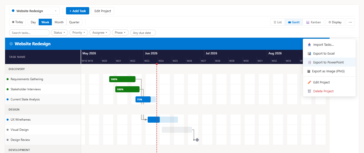 Free SharePoint Project Management Tool — Gantt Chart Web Part
